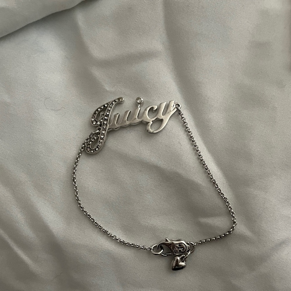 Juicy Couture Silver Script Bracelet